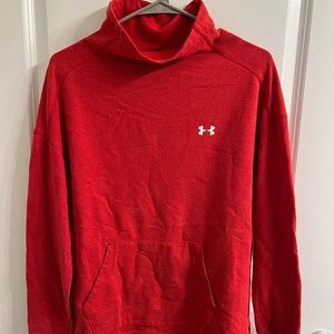 Red Underarmour Mock Neck Sweatshirt